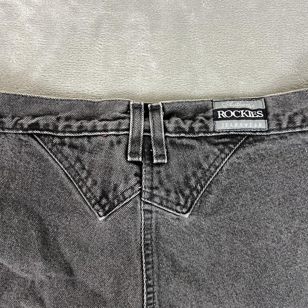 Vintage Rockies Bareback Jeans Women 34 High Rise Tapered Relaxed Denim Charcoal - Picture 10 of 11